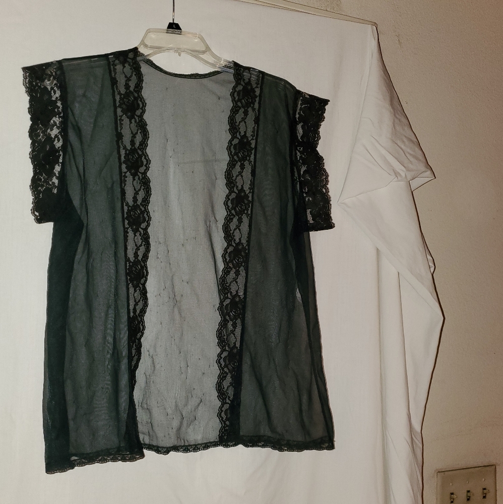 Sheer black cover up